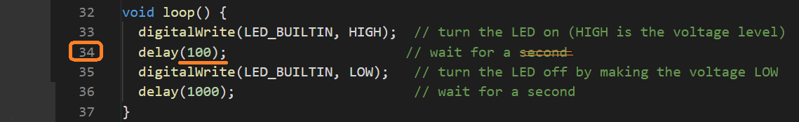 Modify delay value